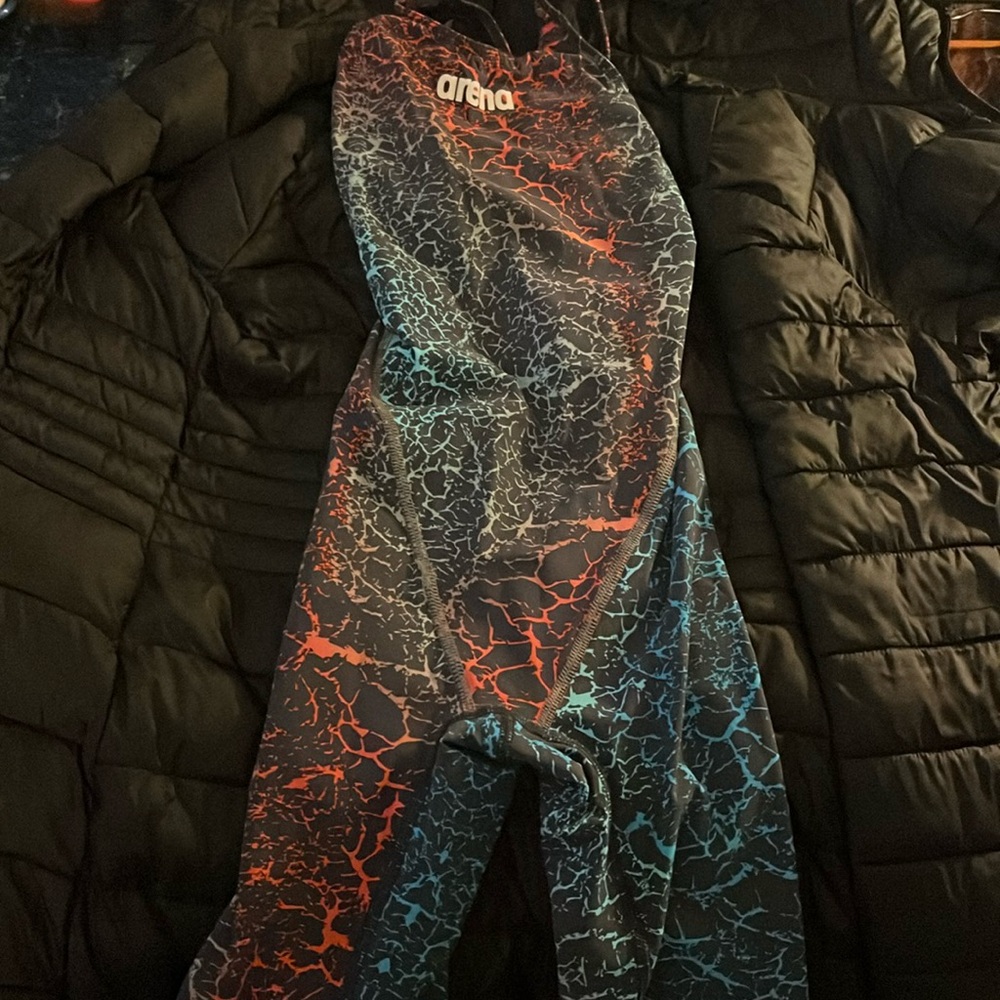 Red/Blue designed Kneeskin Techsuit